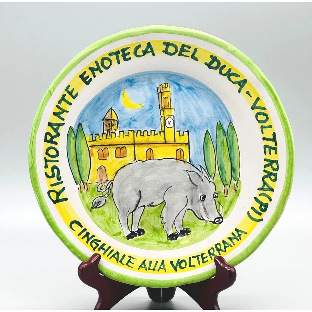 Buon Ricordo Plate Solimene Vietri Ristorante Enoteca Del Duca Wild Boar 2013